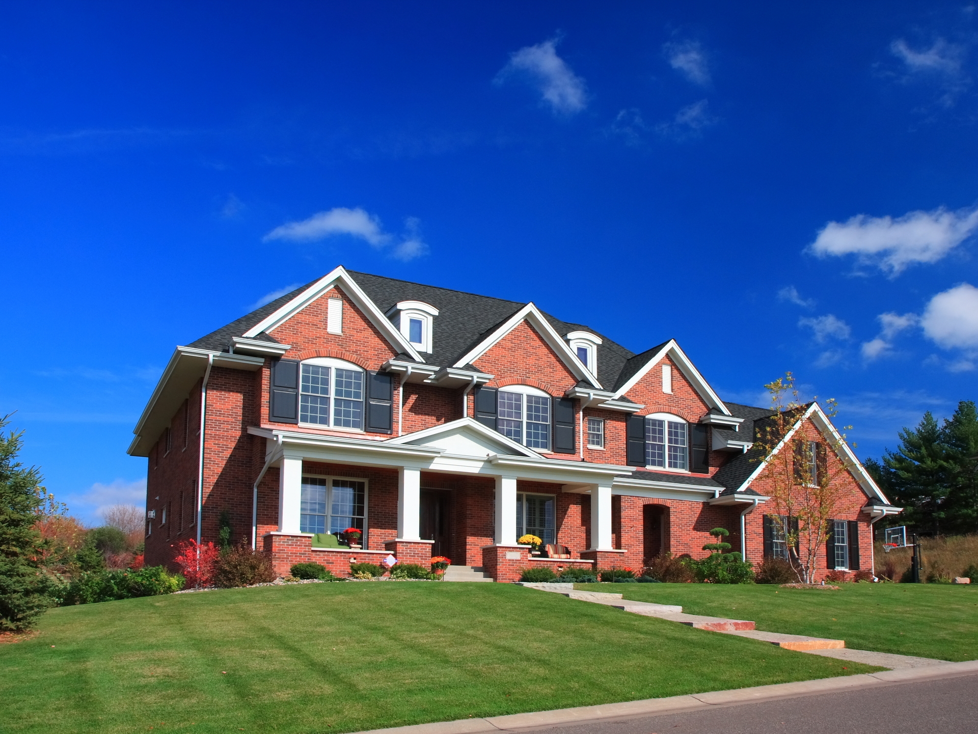 taupe brick exterior