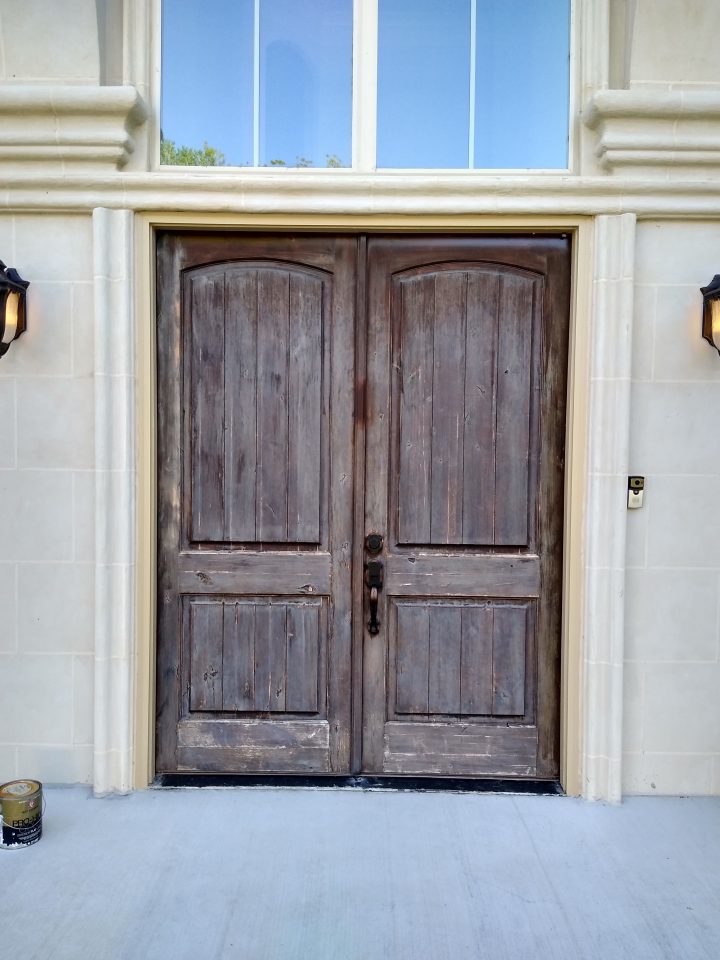 Sun bleached front entryway brought back to life Before