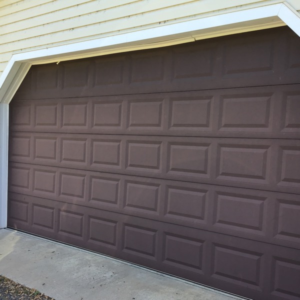 before painting garage door.