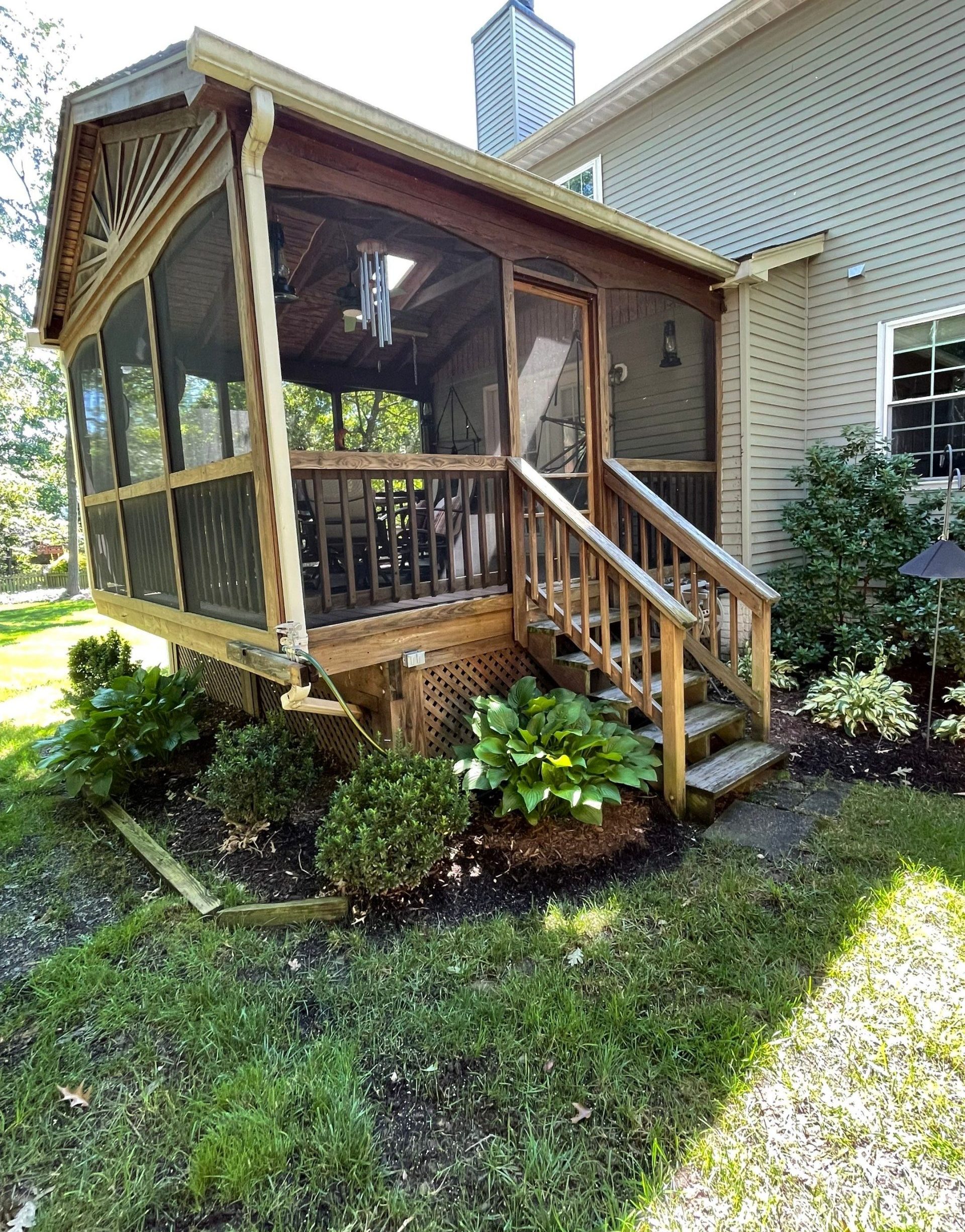 Porch Staining Project Before