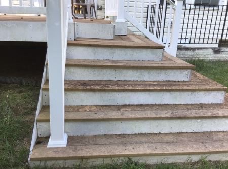 Deck before pressure washing by CertaPro Painters of Annapolis, NMD