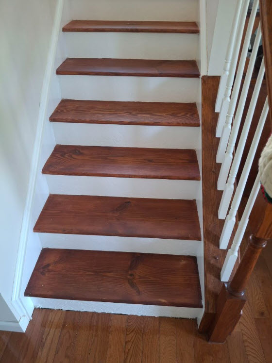 Steps Stain & Refinish – Before & After After