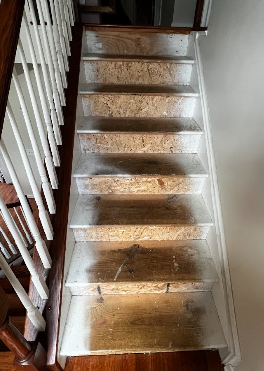 Steps Stain & Refinish – Before & After Before