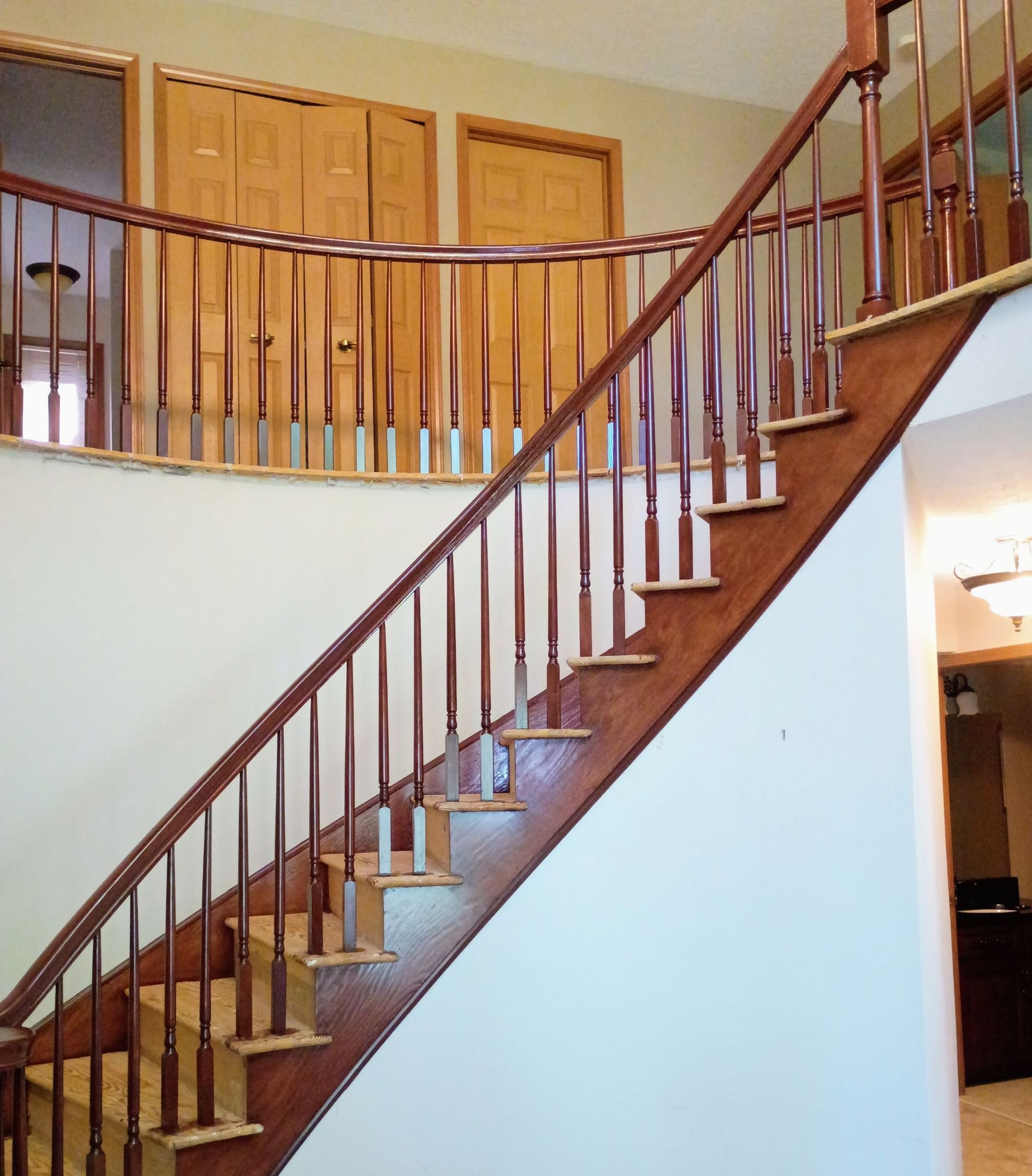 staircase staining after
