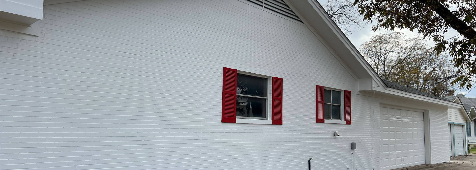 Exterior White Brick Painting After Georgetown, TX