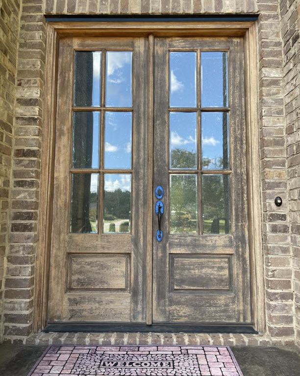 Wood Door Staining in Duncan, SC Before