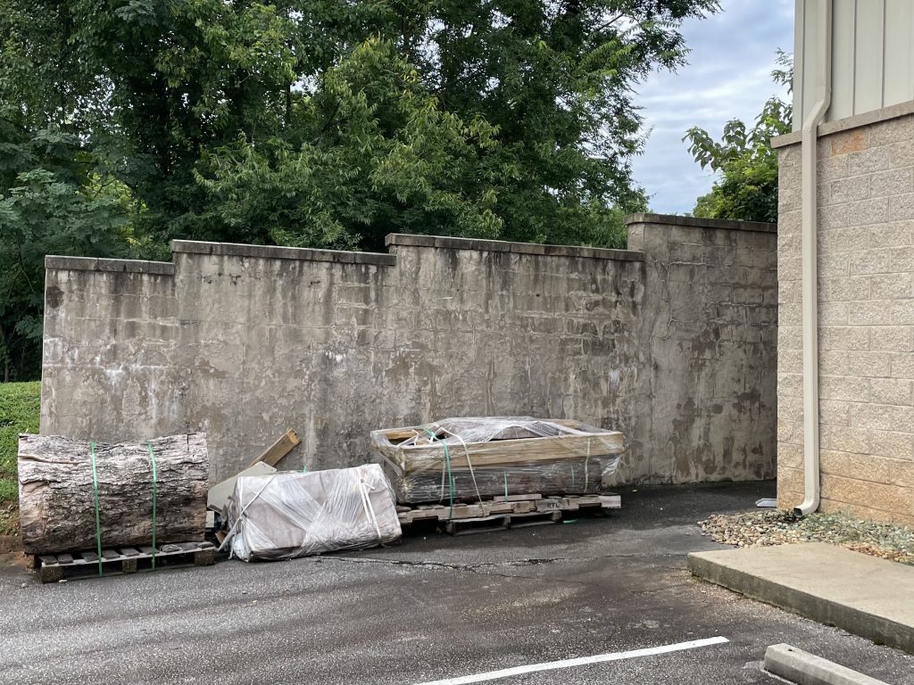 Retaining Wall Painting Before
