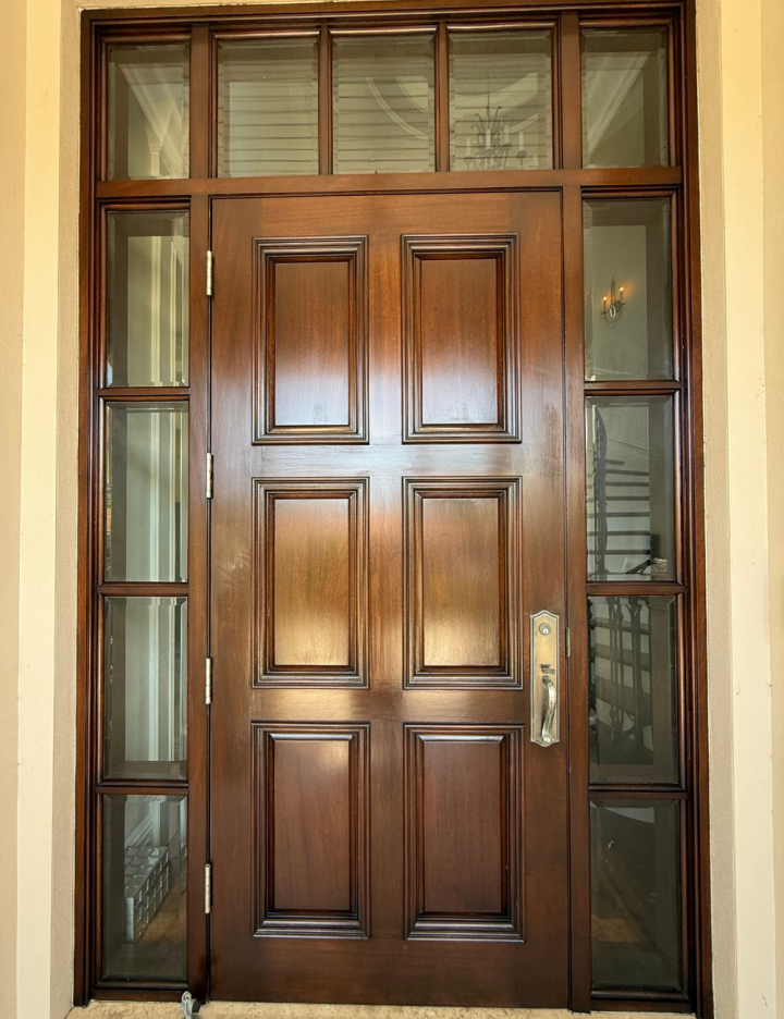 Door after being proessionally painted Boca Raton