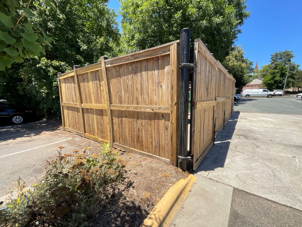 Fence Staining Before & After After