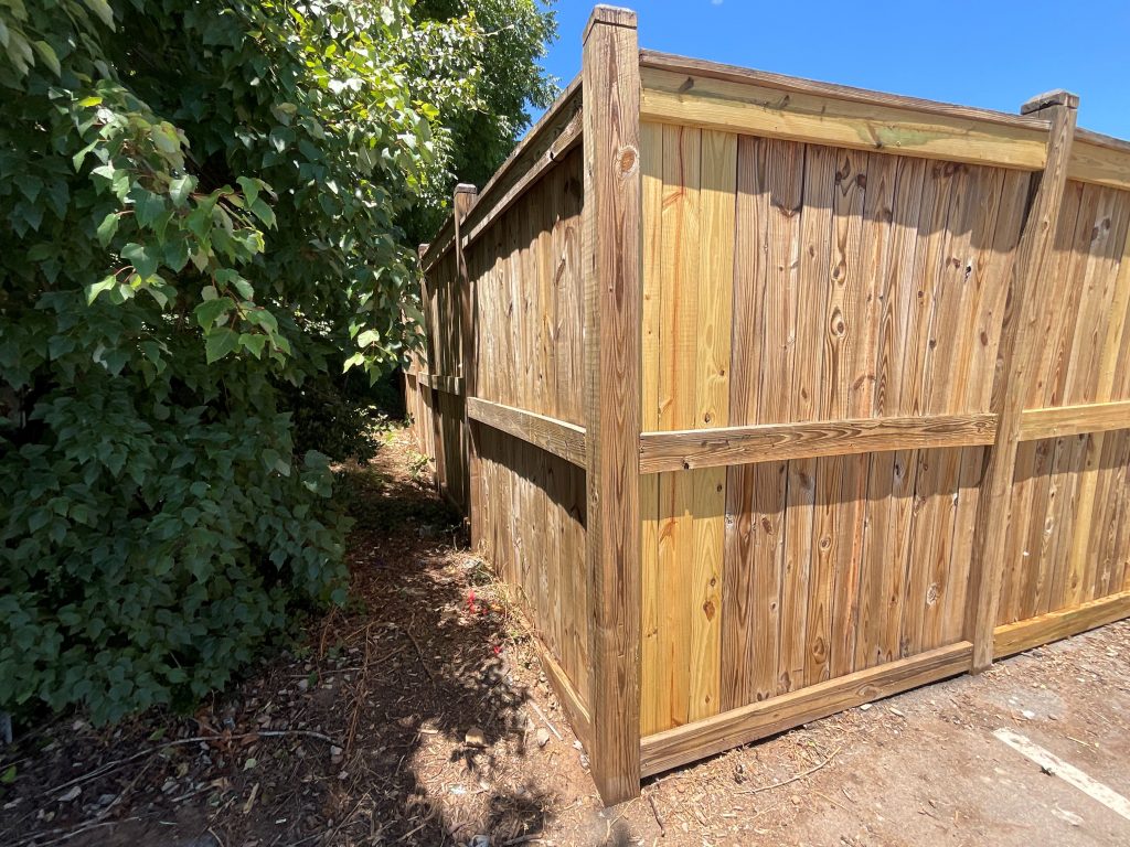 Fence Staining Before & After After