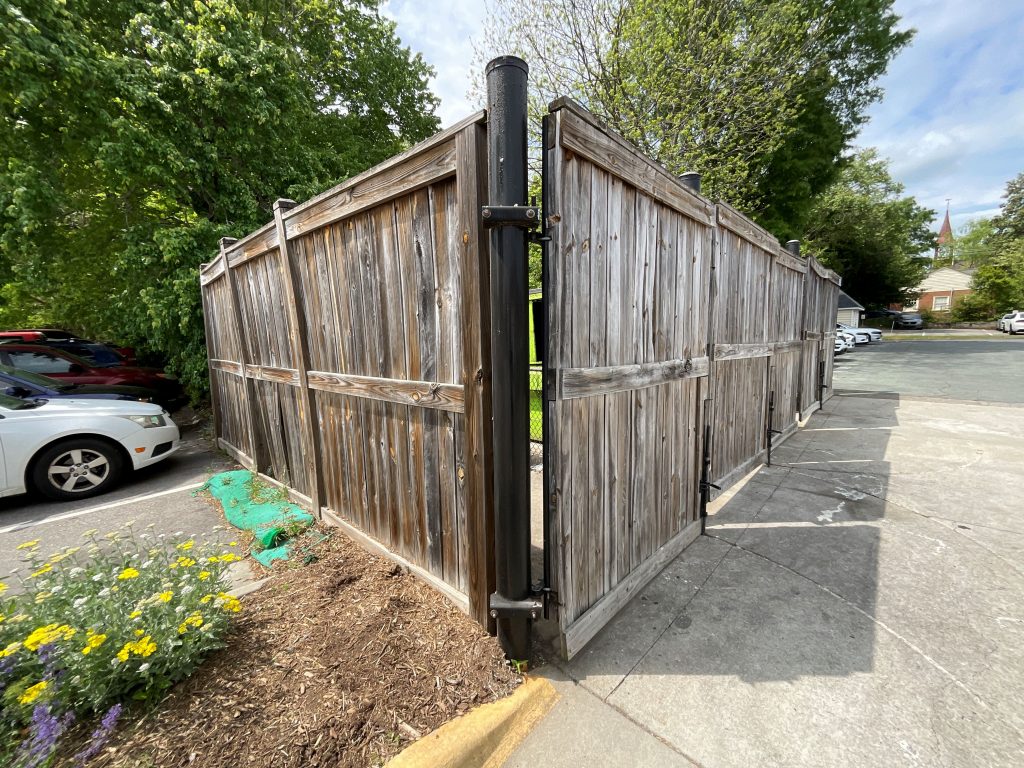Fence Staining Before & After Before