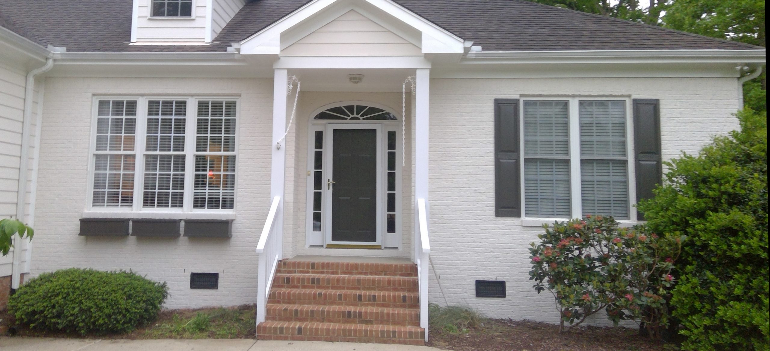 brick front exterior after painting