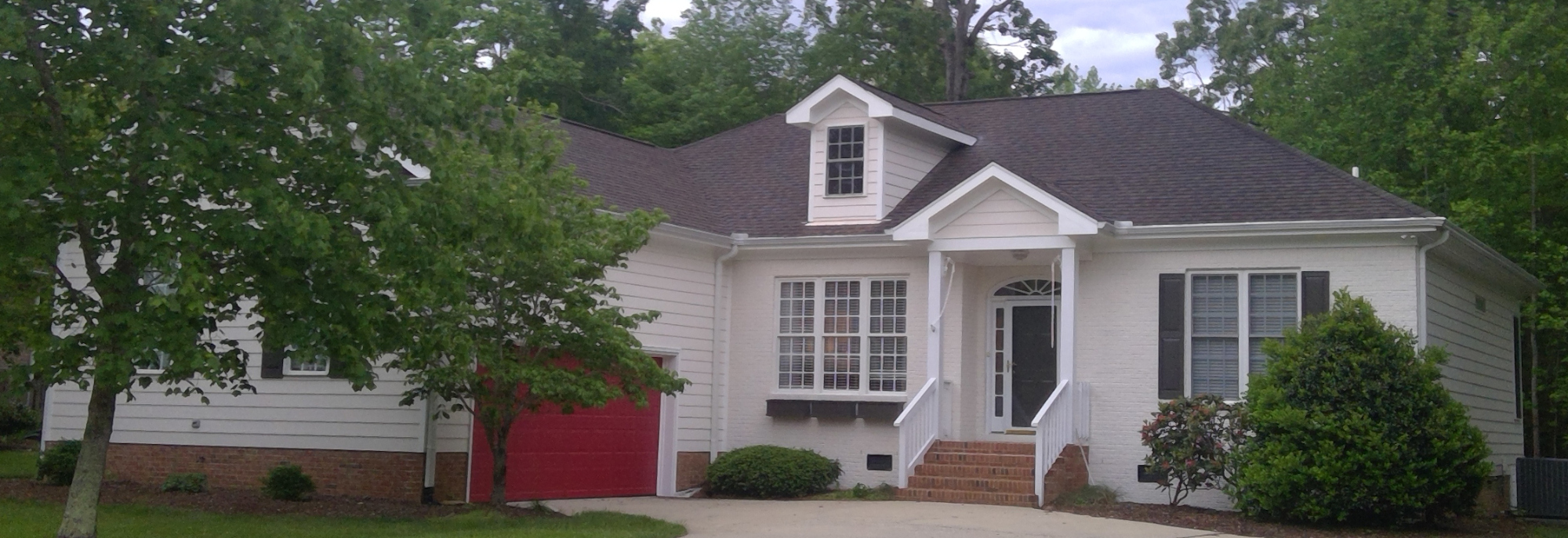 front of house and garage door painting