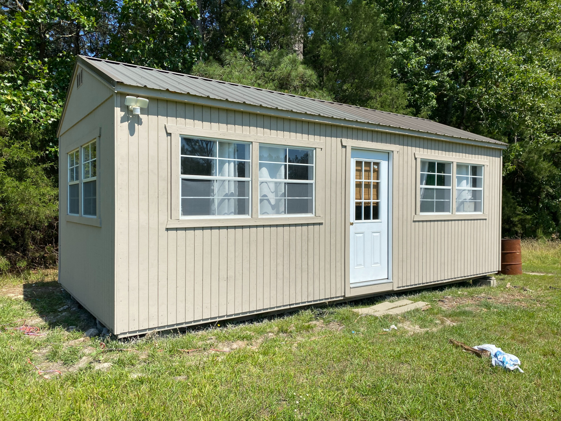 After shed exterior painting