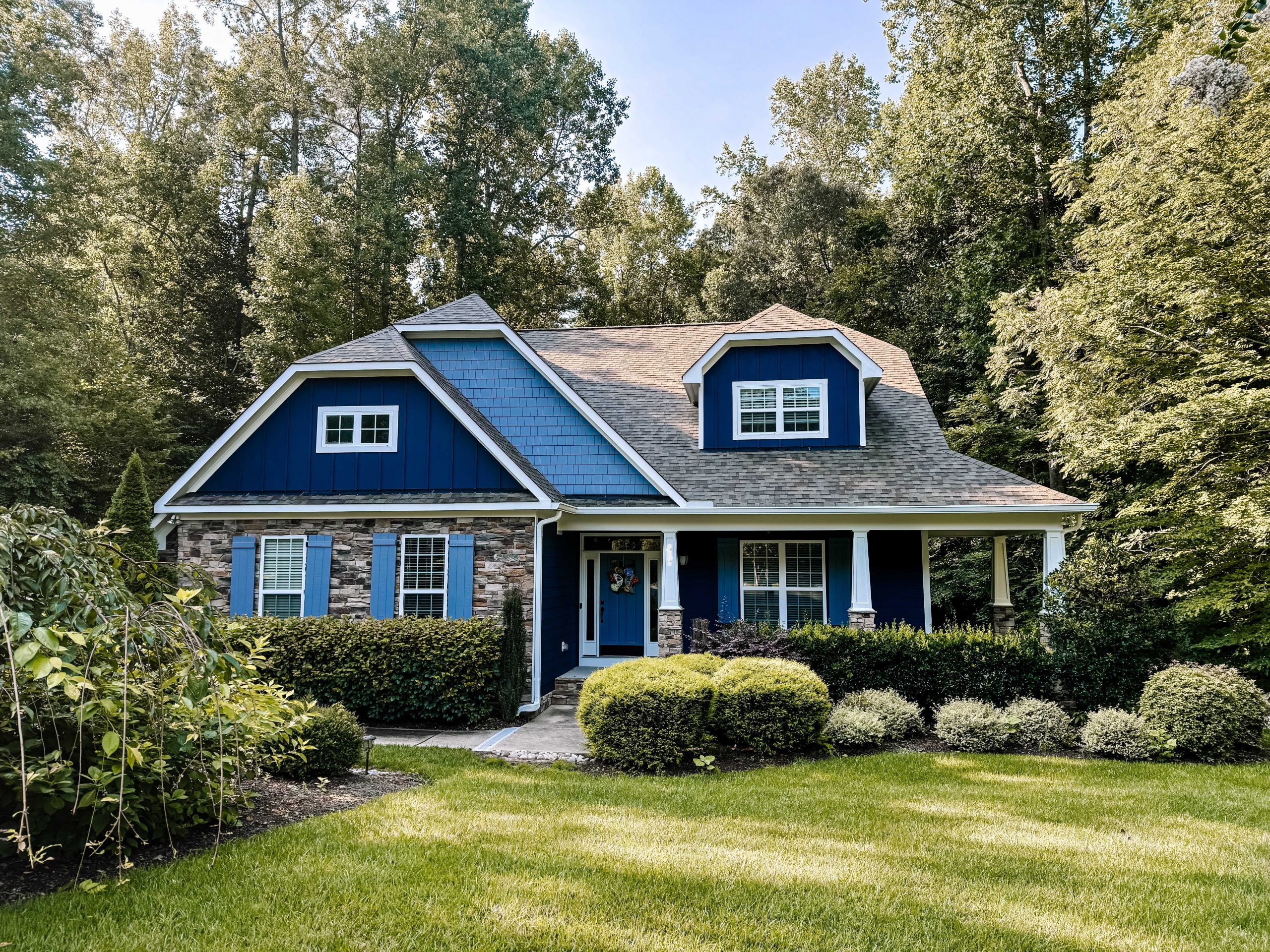 blue home exterior