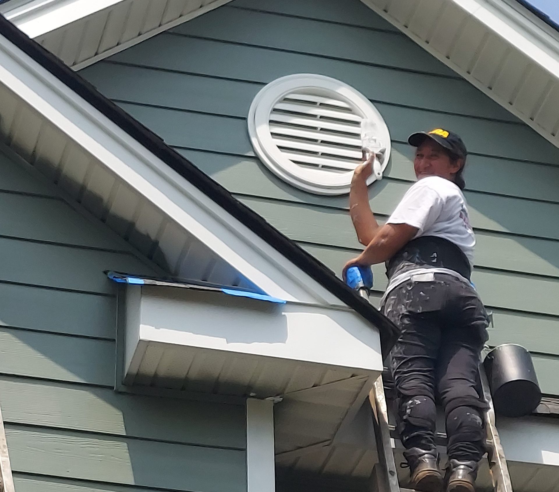 CertaPro Painters® crew member working on an exterior painting project in Villa Rica, GA