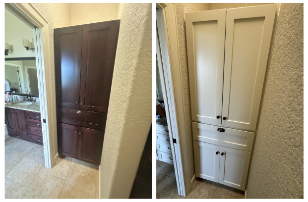 closet door before and after paint