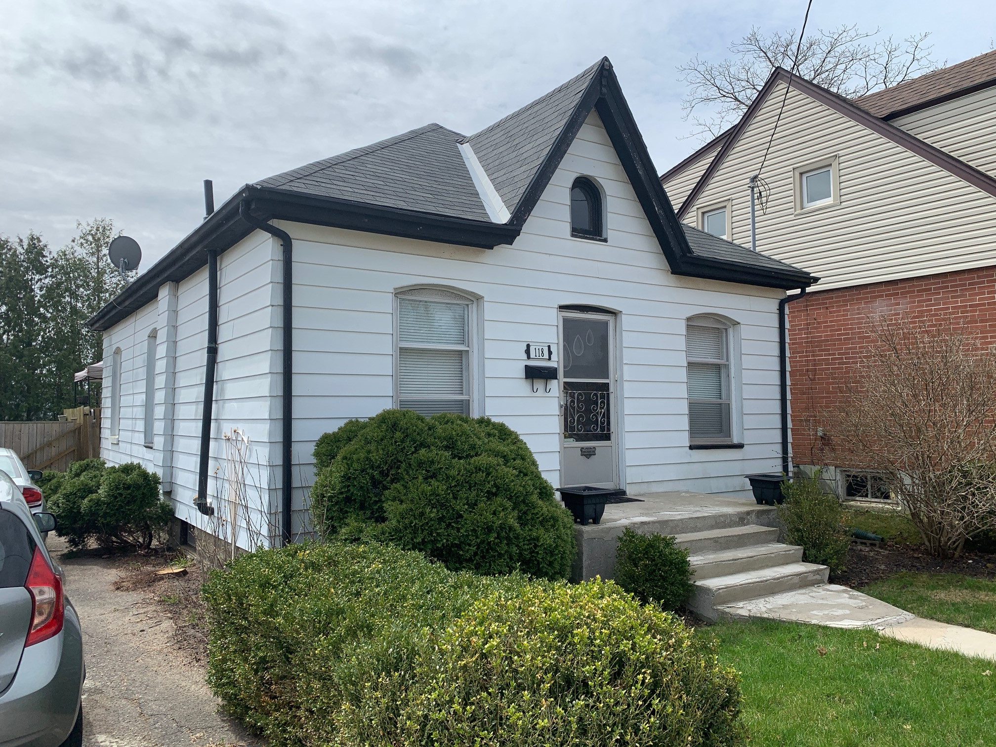 Beautiful Freshly Painted White and Black Home Before