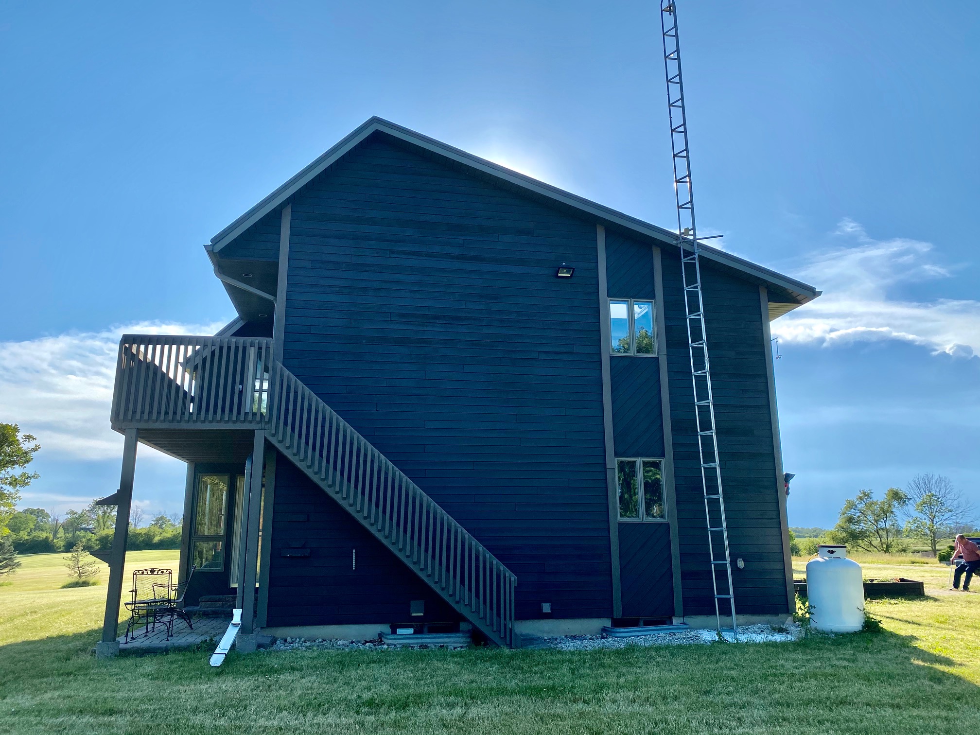 Cedar Siding Stain Project After