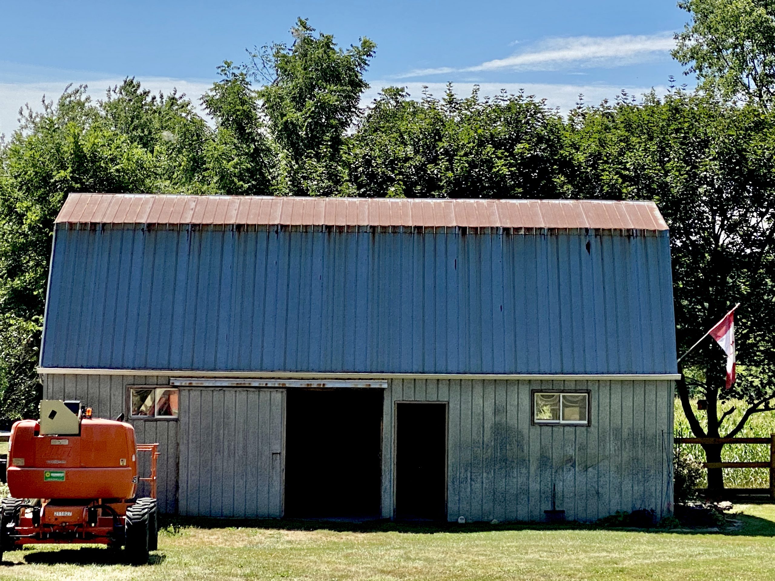Barn Painting in Flamborough Ontario Before