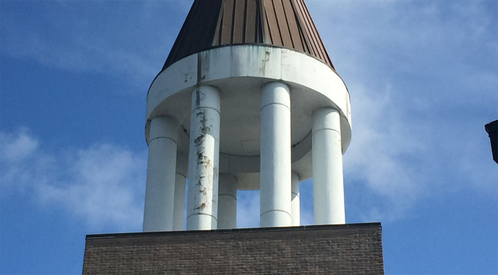 Before photo of repainted steeple in Oviedo, FL