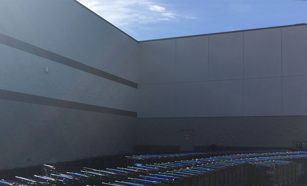 Before Photo of Walmart painting project in Oviedo Florida