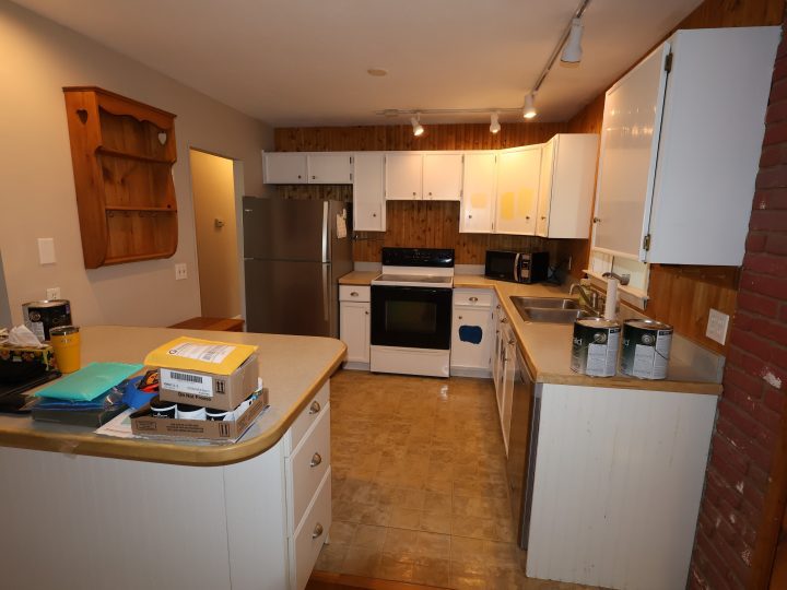 kitchen cabinets before painting