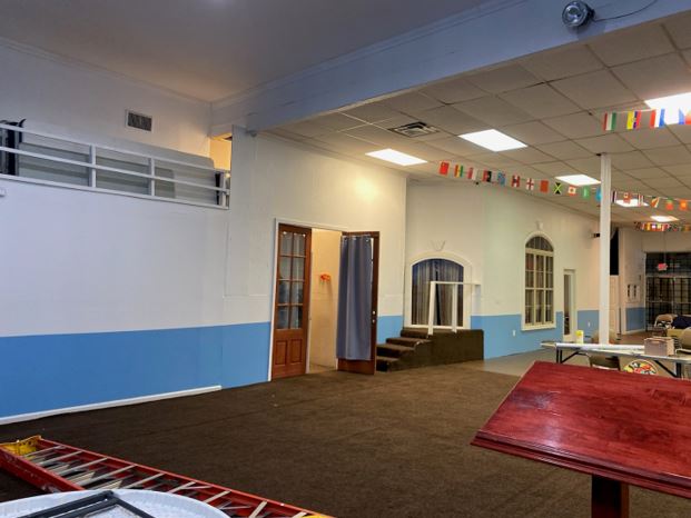 germantown painters painted a community center using a two tone color scheme