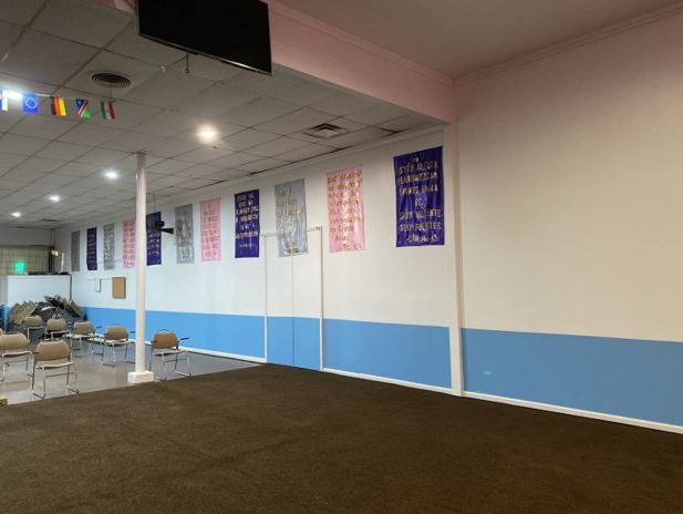 Iglesia Apostolica De La Fe En CristoJesus community center two tone painting scheme by local germantown painters