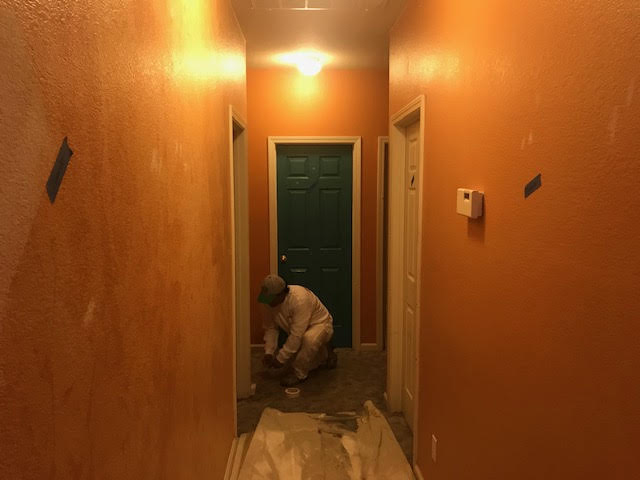before CertaPro Painters interior hallway painting