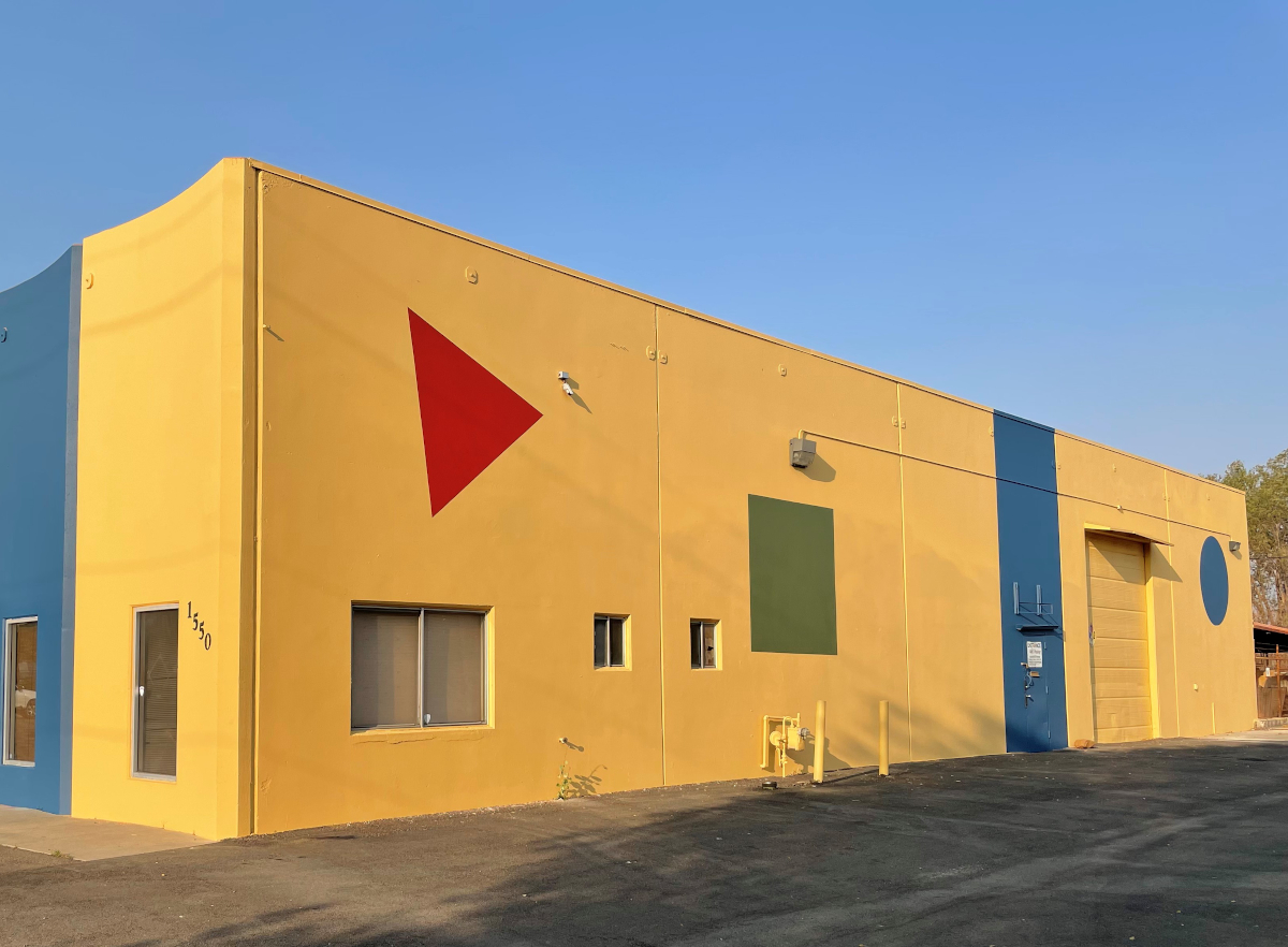 after commercial building was painted in Sparks, Nevada.