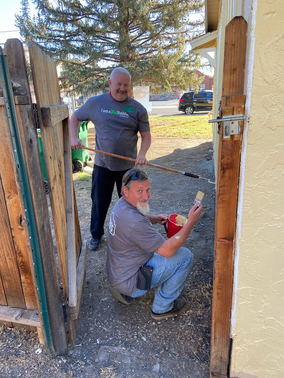 repainting a house for a local senior citizen.