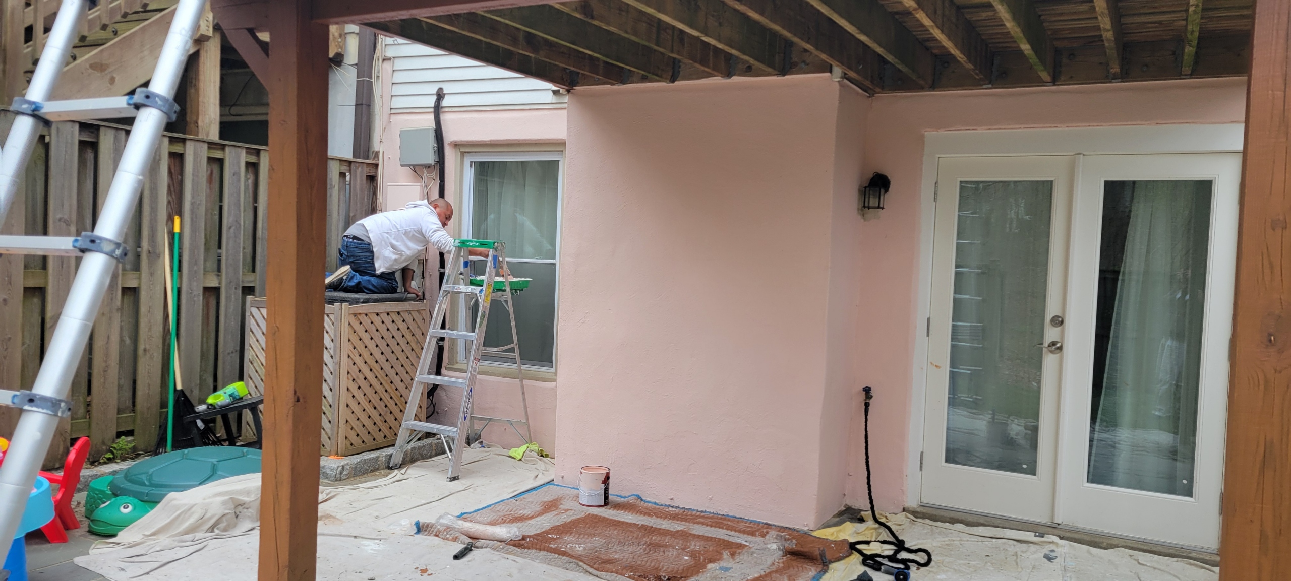 wall repaired after work