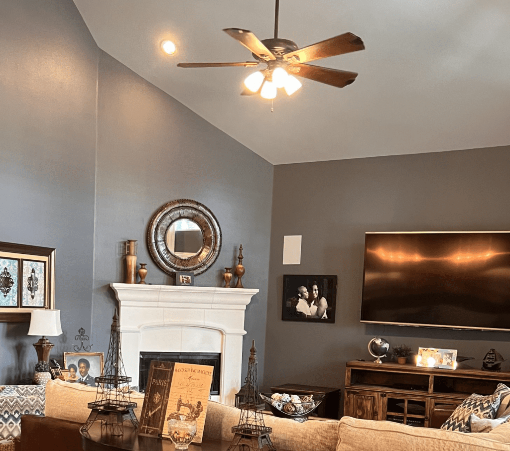 Living Room from White to Gray After