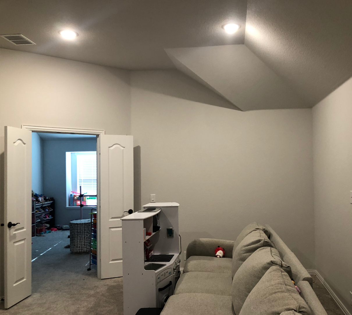 White Interior Repainted Black Before