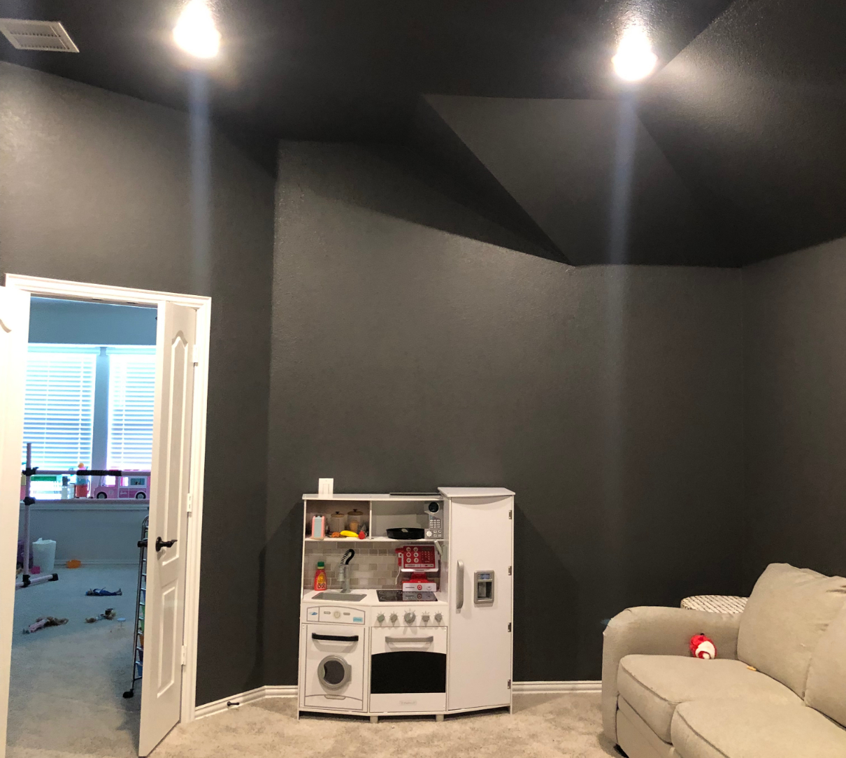 White Interior Repainted Black After