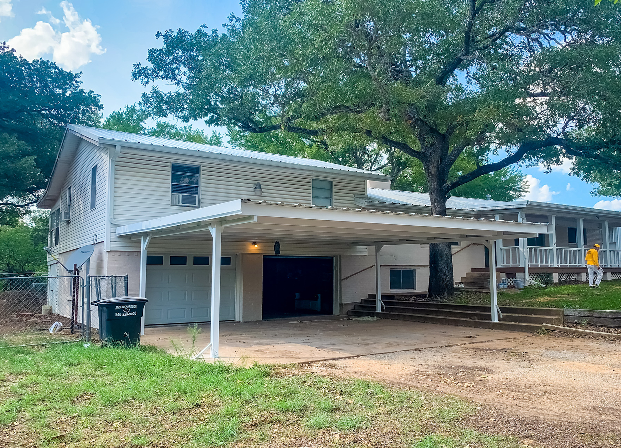 Brick Exterior Repainted White After