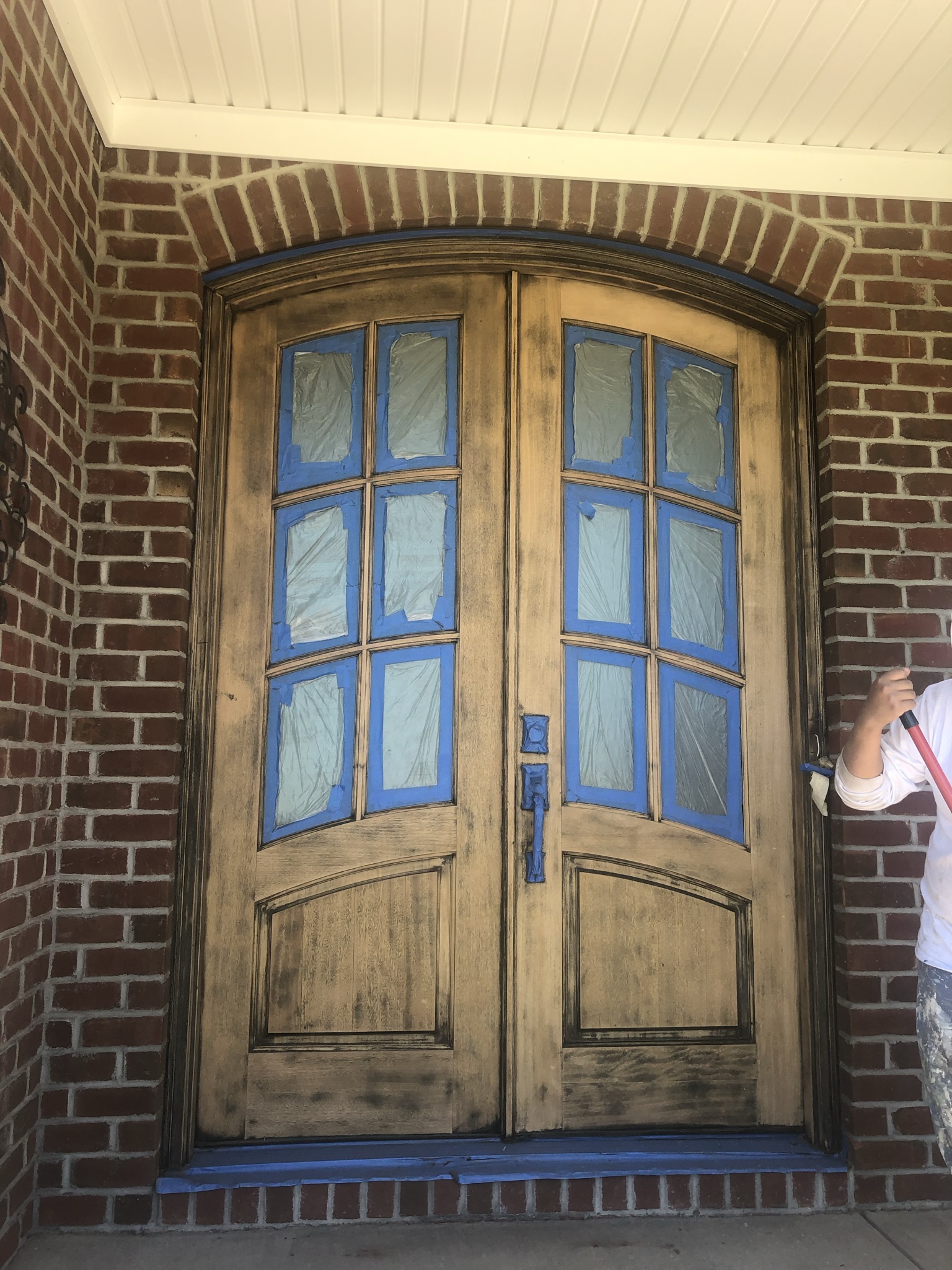 Before Photo of Door Repainting project in Clayton NC 