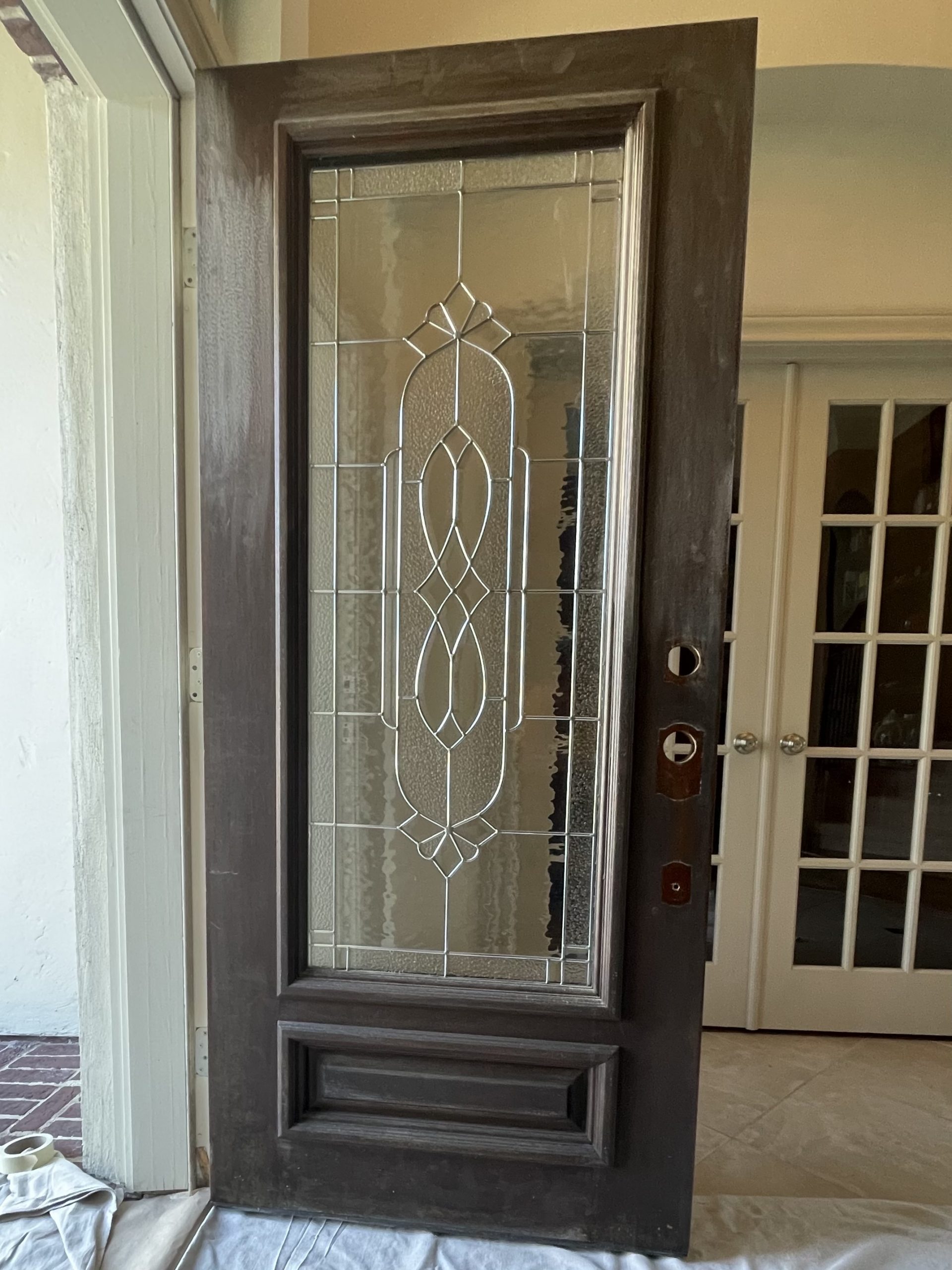 Door Refinishing Project Before