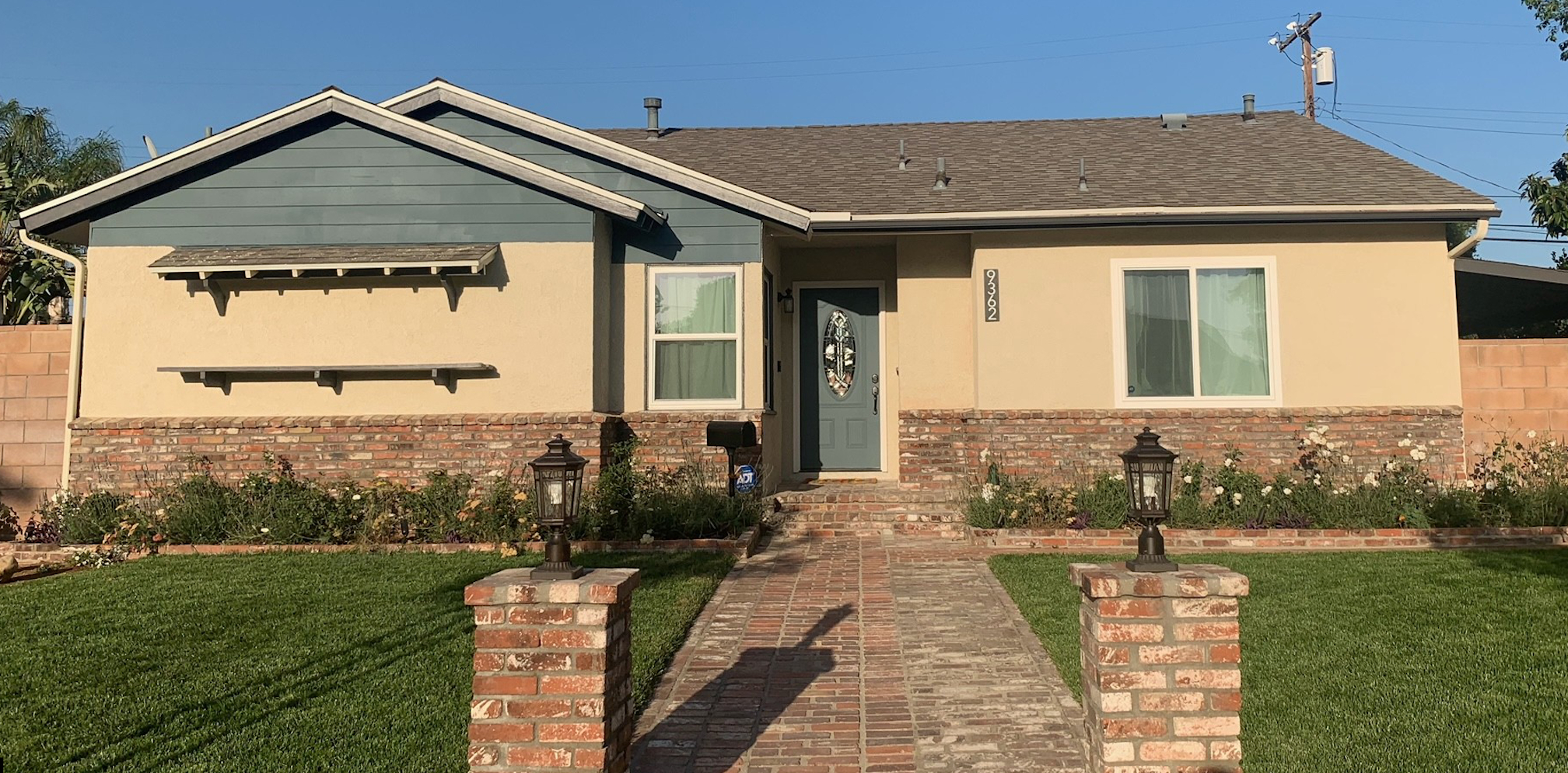 After exterior house painting in Northridge, CA.