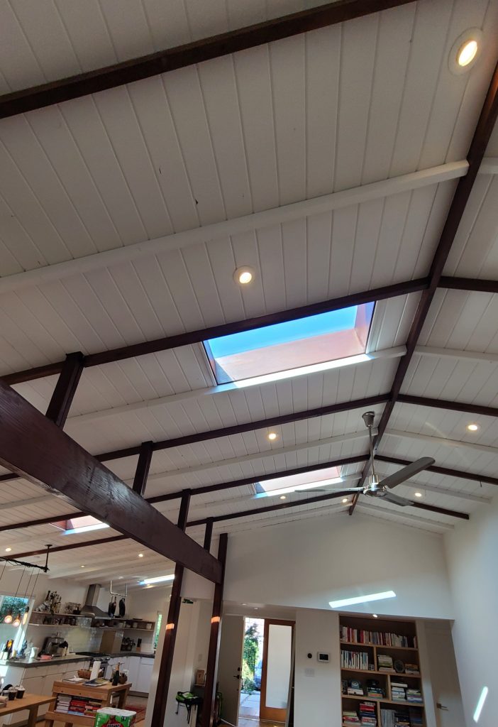 After painting the ceiling in Sherman Oaks, California.