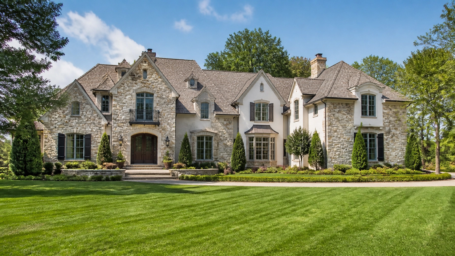 Luxury home exterior painting in Potomac MD