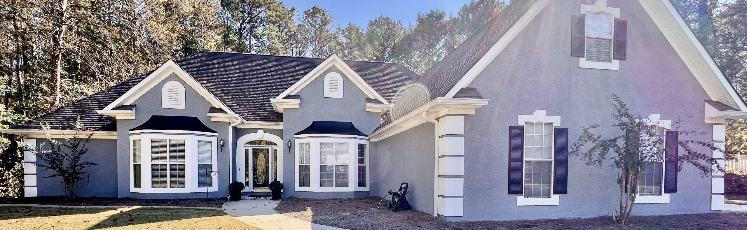 repainted home exterior in palmetto