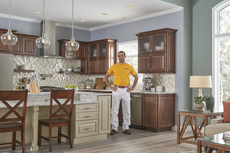 Newly painted kitchen