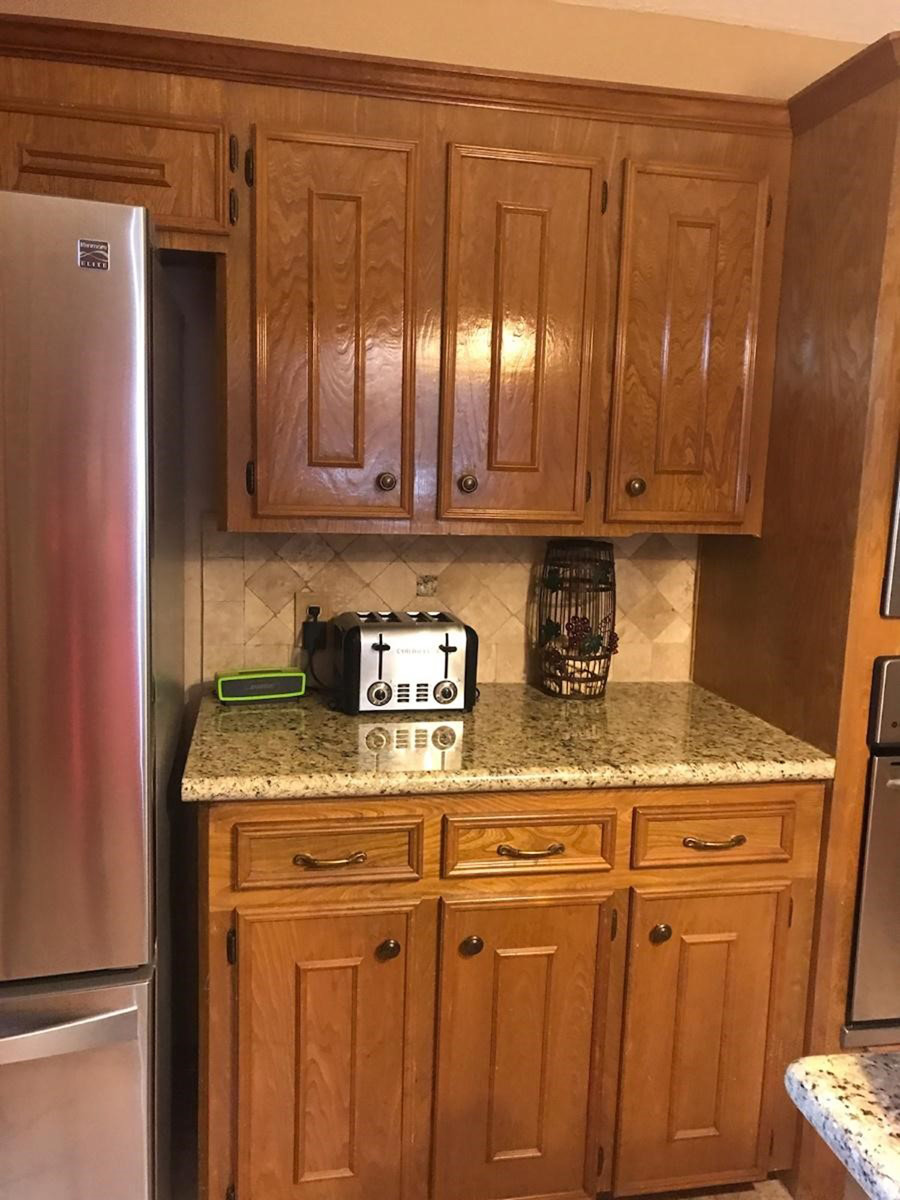 kitchen cabinets before painting