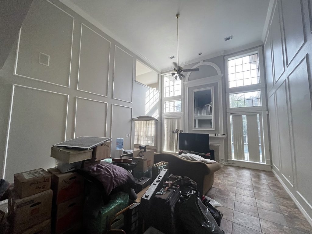 living room after certapro katy tx painting transformation