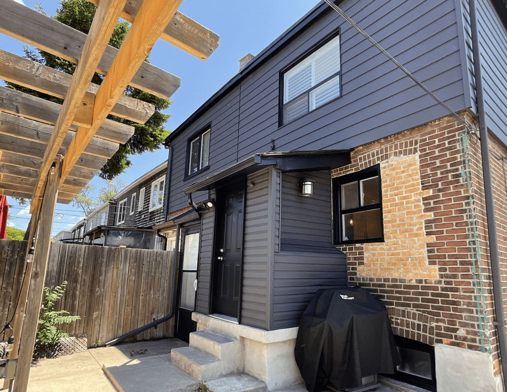 Back of Home Before and After in the Danforth After