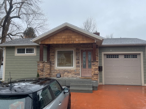 Before the Exterior Painting with the green color