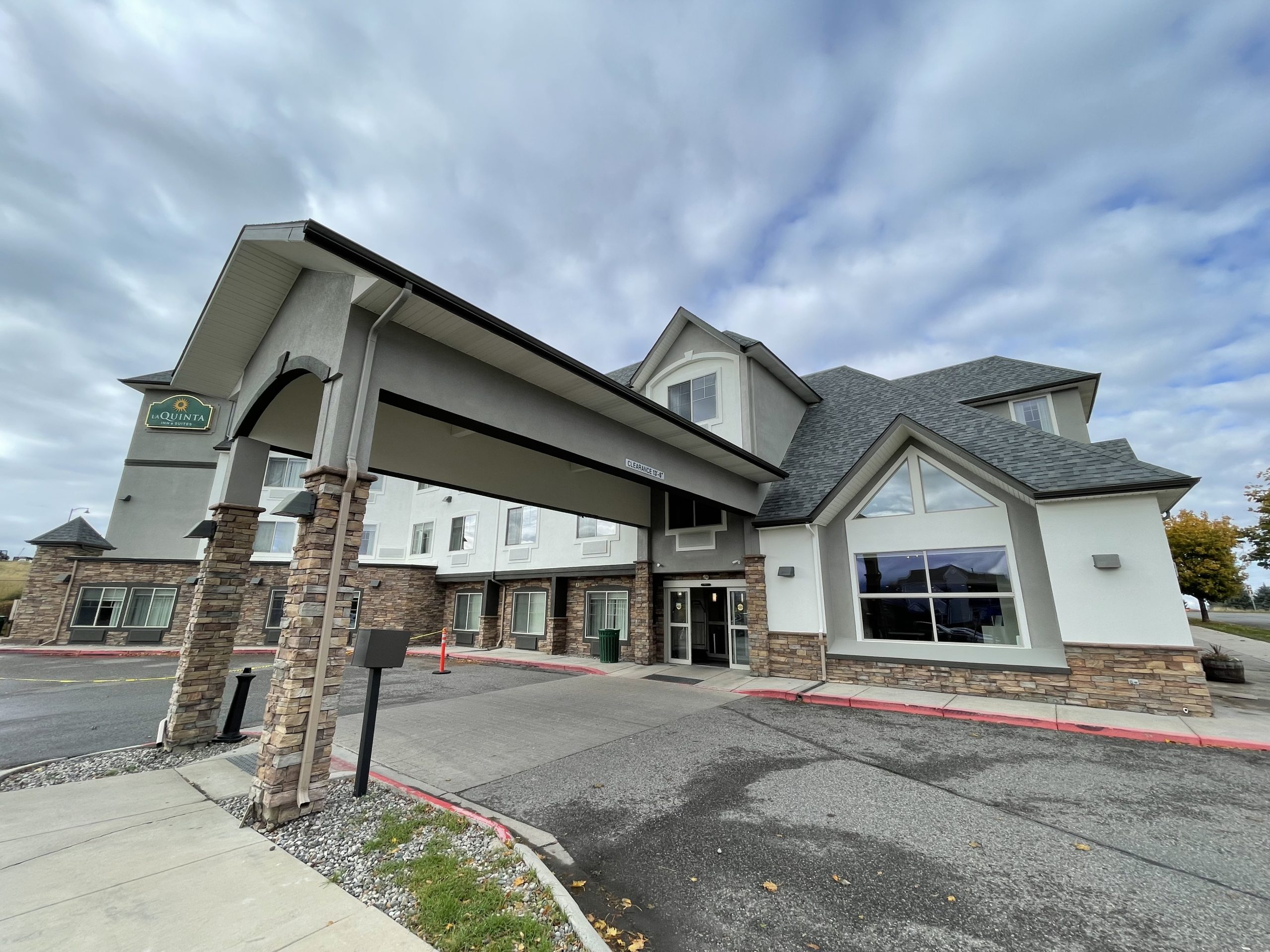Side View of Hotel Entrance