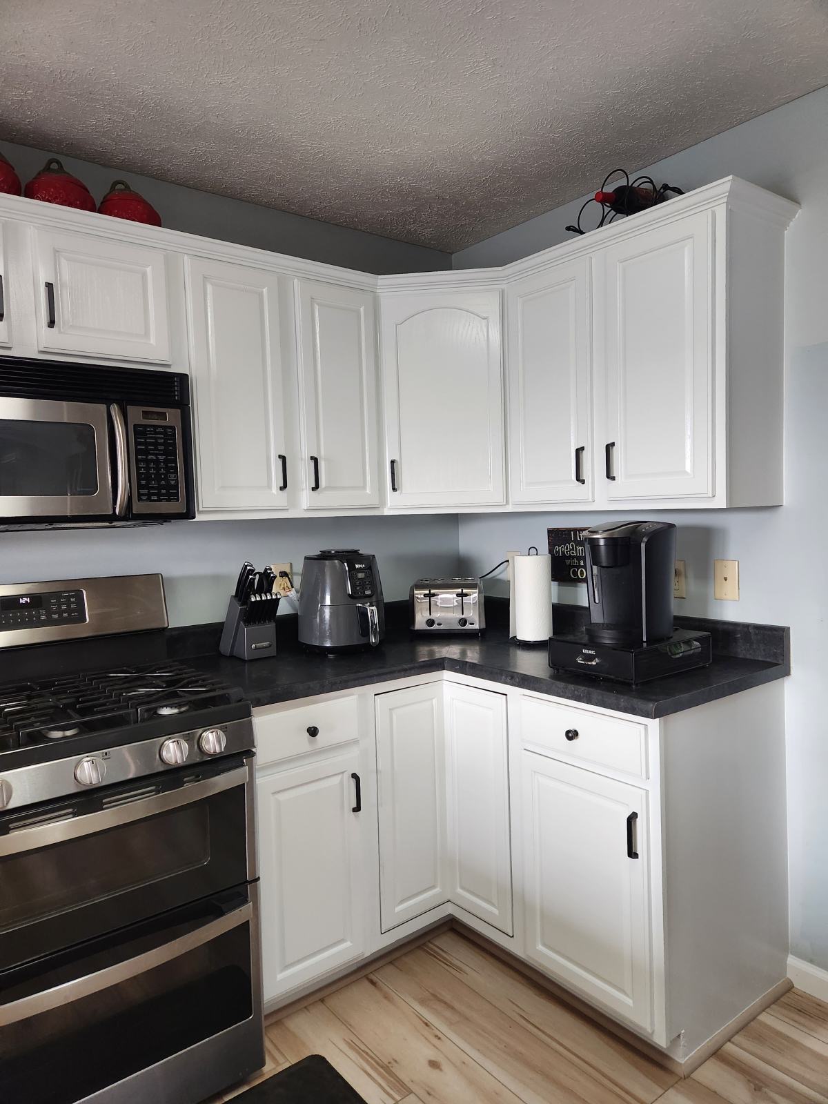 white cabinets